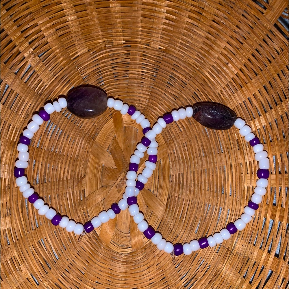 Handmade Beaded Amethyst Bracelet
